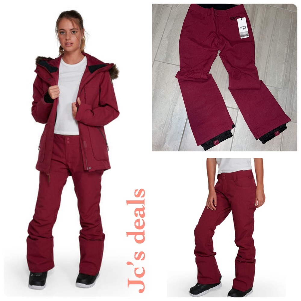 🔥 BILLABONG WOMENS TERRY SNOW PANT FOR SNOWBOARDING OR SKIING NWT ⛷